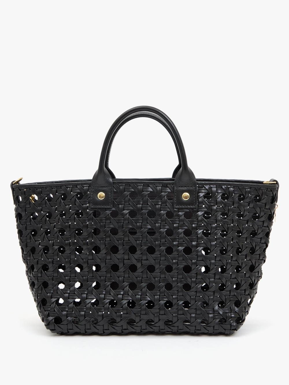 Clare V. Black Grande Rattan Bateau Bébé Tote NWT